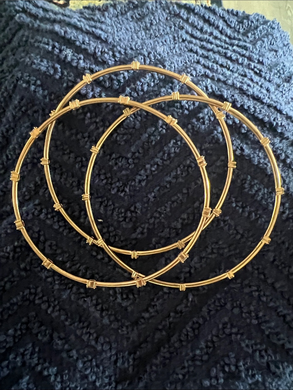 Gold-Tone Knot Accent Hoop Earrings - Set of 3